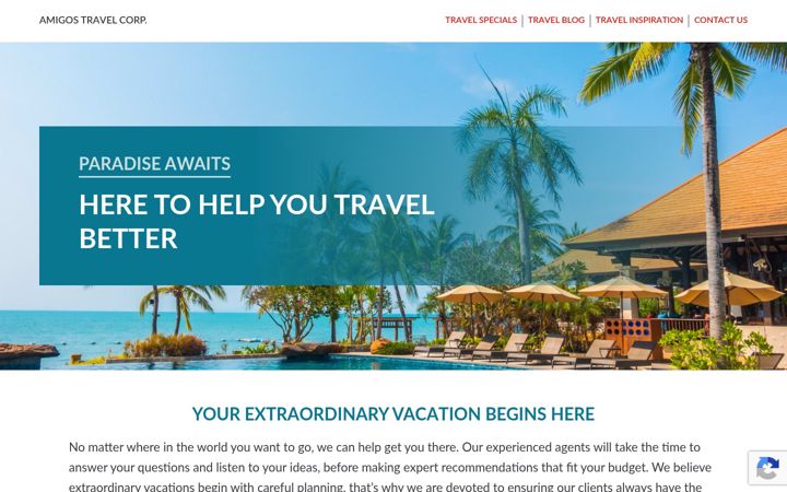 Screenshot of amigostravel.ca