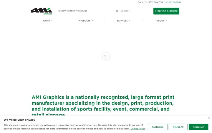 Screenshot of amigraphics.com