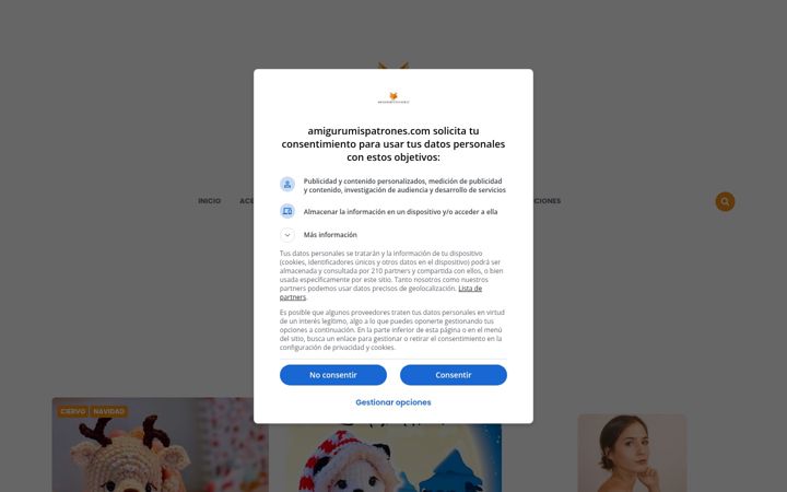 Screenshot of amigurumispatrones.com
