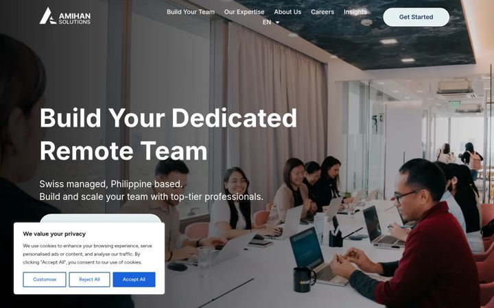 Screenshot of amihansolutions.com