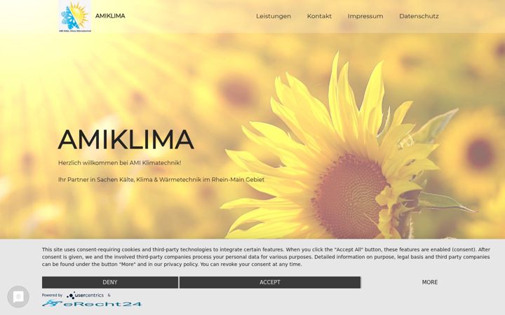 Screenshot of amiklima.de