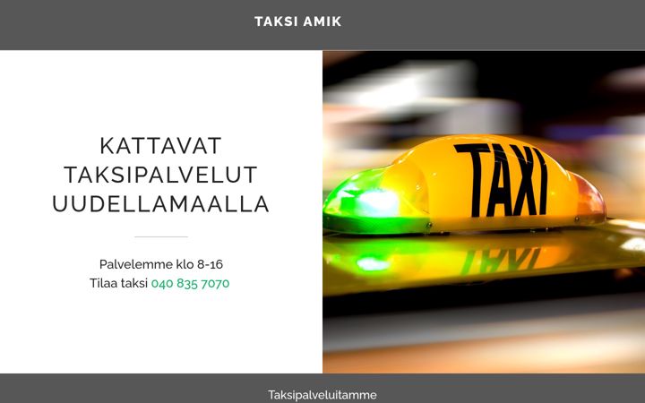 Screenshot of amiktaksi.fi