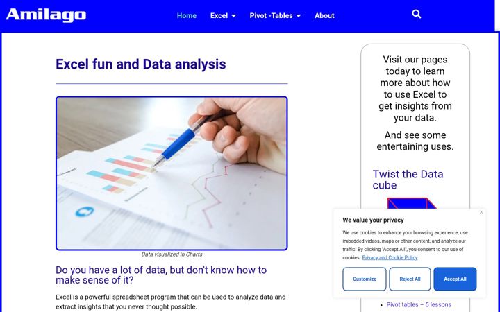 Screenshot of amilago.com