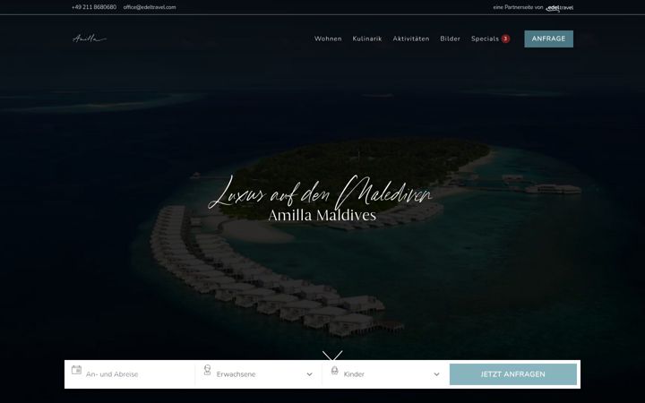Screenshot of amilla-island.com