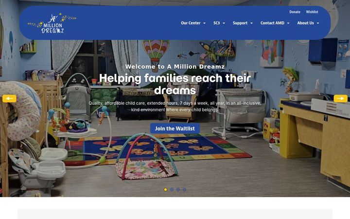 Screenshot of amilliondreamz.org