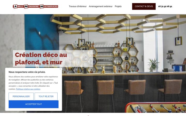 Screenshot of amilly-menuiserie.com
