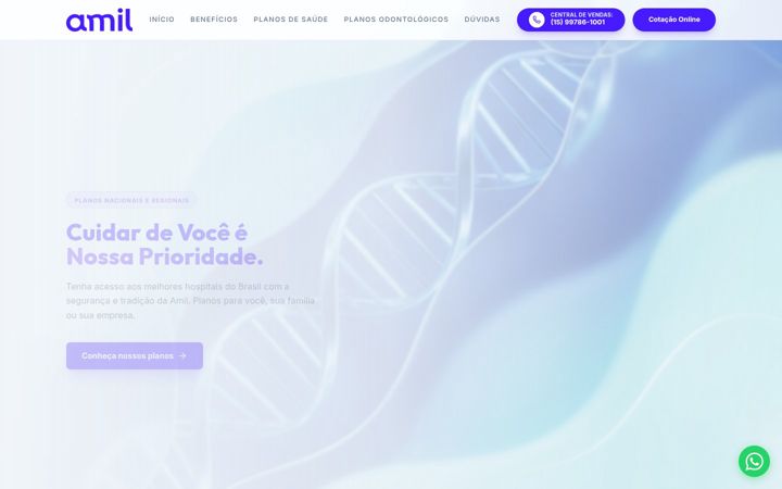 Screenshot of amilvendassaude.com.br
