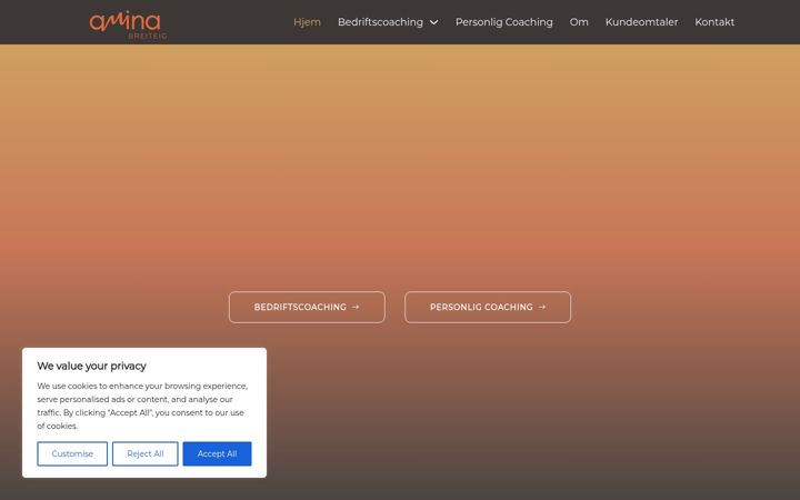 Screenshot stránky aminabreiteig.no