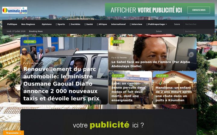 Screenshot of aminata.com
