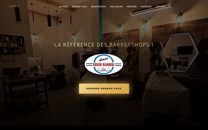 Screenshot of aminfreshbarber.fr