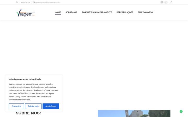 Screenshot van aminhaviagem.com.br