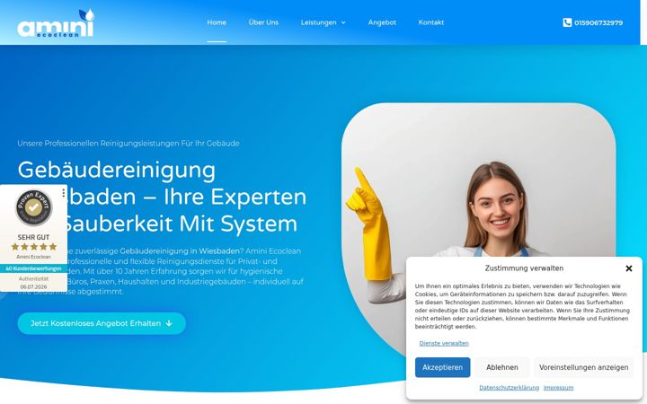 Screenshot of amini-ecoclean.de