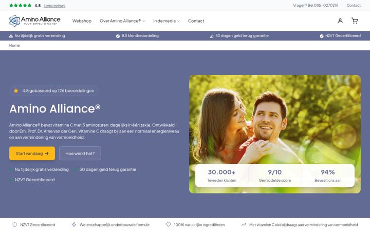 Captura de ecrã de amino-alliance.nl