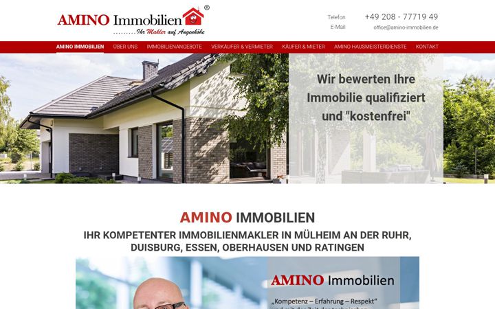 Screenshot of amino-immobilien.de