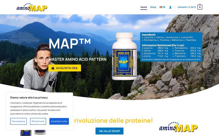 Screenshot of amino-map.com