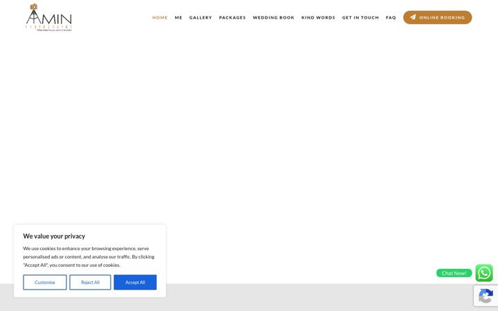 Screenshot of aminphotography.co.uk
