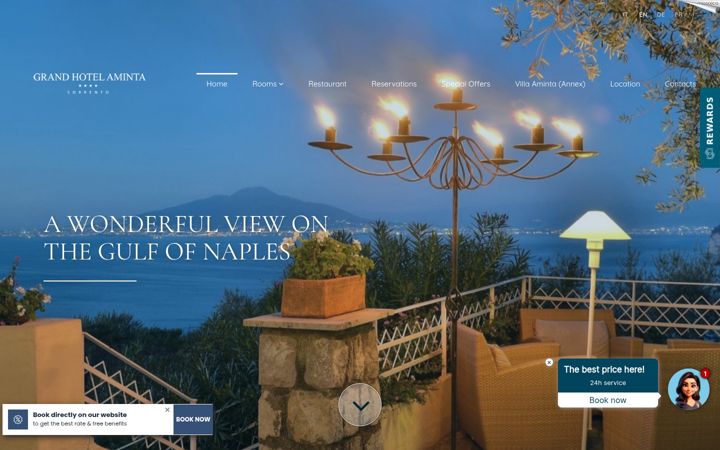 Screenshot of aminta.com