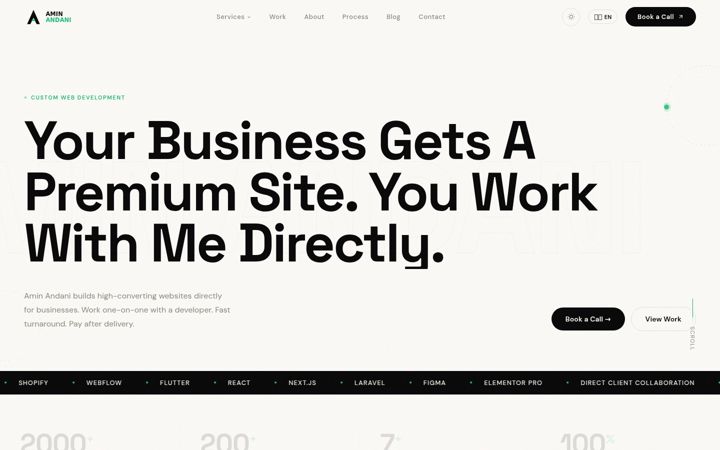 Screenshot of aminwebsites.com