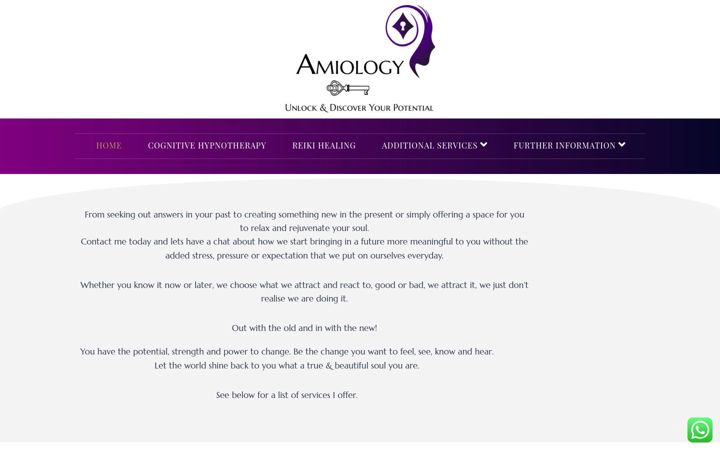 Screenshot of amiology.co.uk
