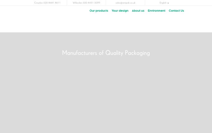 Screenshot of amipak.co.uk