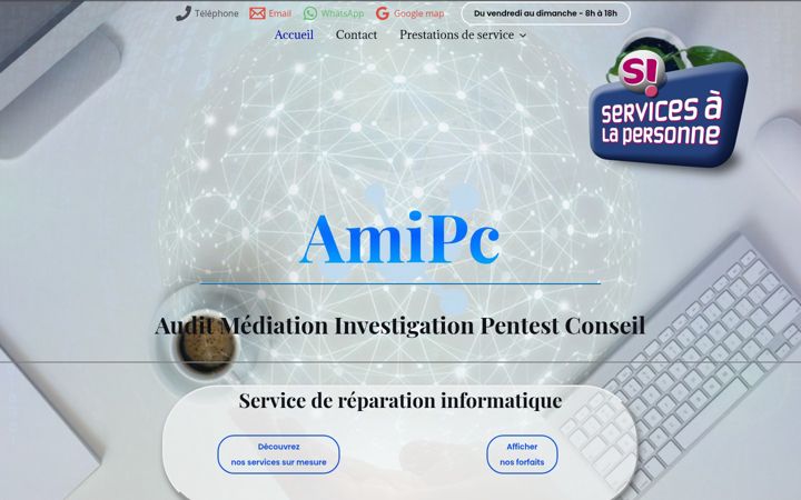 Screenshot of amipc.fr