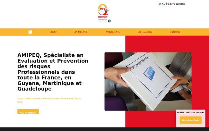 Screenshot of amipeq-avis.com