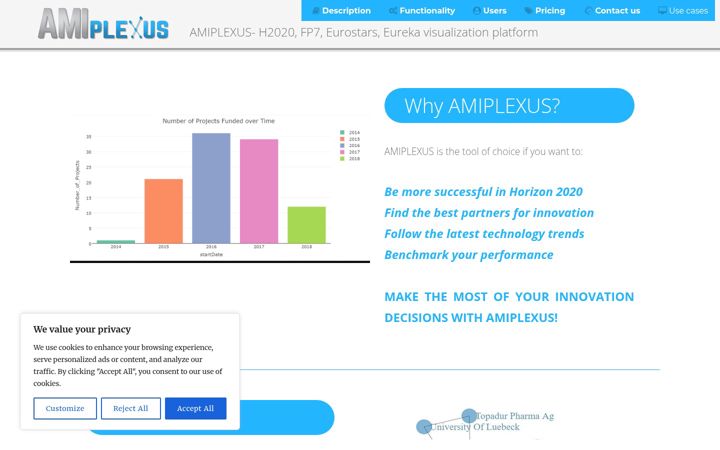 Snímek obrazovky amiplexus.eu