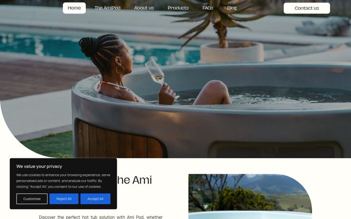 Екранна снимка на amipodhottub.co.za
