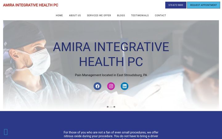 Screenshot of amira-health.com