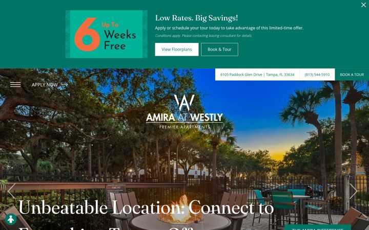 Screenshot of amiraatwestly.com
