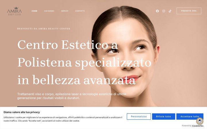 Screenshot of amirabeautycenter.it