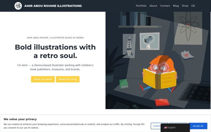 Screenshot of amirabouroumie.com
