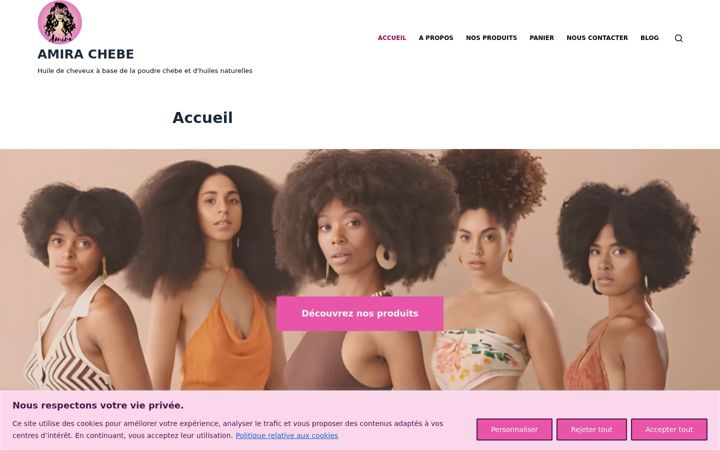 Screenshot of amirachebe.com