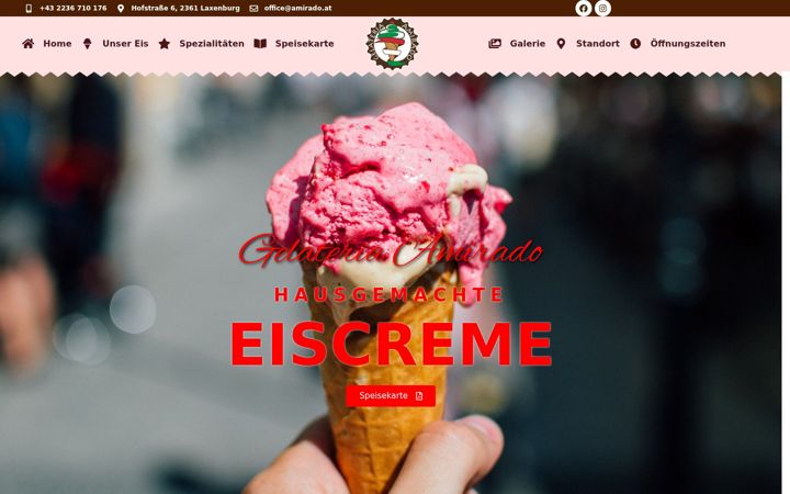 Screenshot of amirado.at