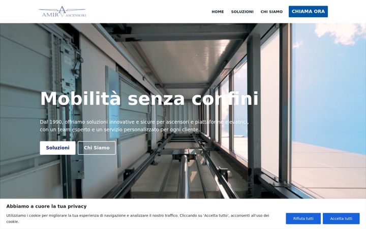 Screenshot of amirascensori.it