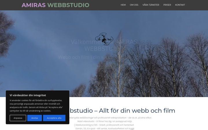 Screenshot of amirasdesign.se