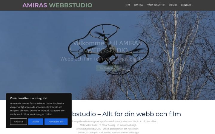 Screenshot of amiraswebbstudio.se