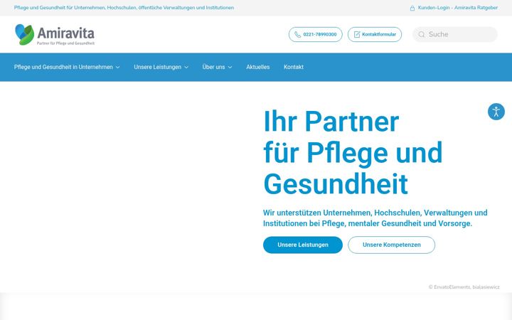 Screenshot di amiravita.de