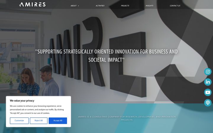 Screenshot of amires.eu