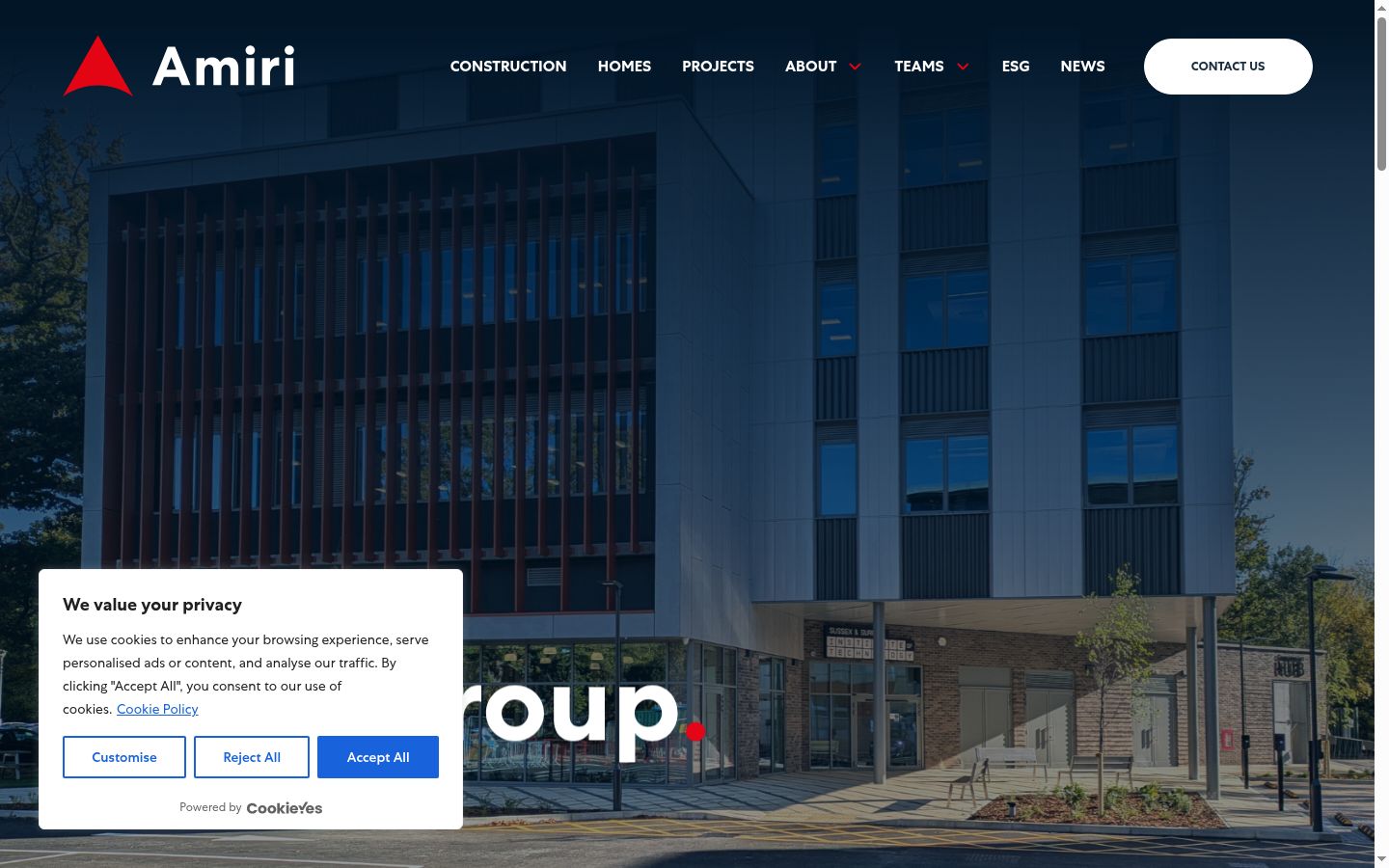 Capture d'écran de la bannière de consentement affichée avant toute interaction