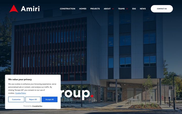 Screenshot of amirigroup.co.uk