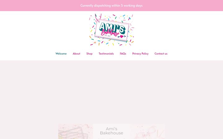 Screenshot of amisbakehouse.com