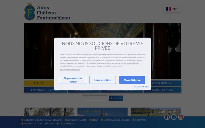 Captura de ecrã de amischateaufontainebleau.org
