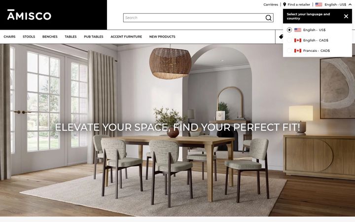 Screenshot of amisco.com
