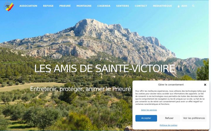 Screenshot of amisdesaintevictoire.asso.fr