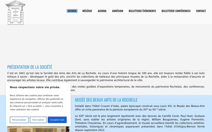 Snímek obrazovky amisdesartsdelr.fr
