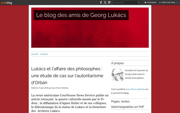 Screenshot of amisgeorglukacs.org