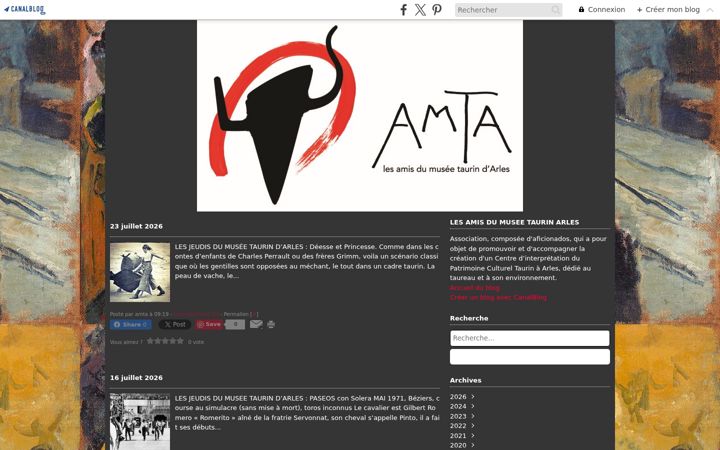 Screenshot of amismuseetaurinarles.com