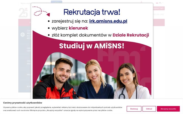 Captură de ecran a amisns.edu.pl