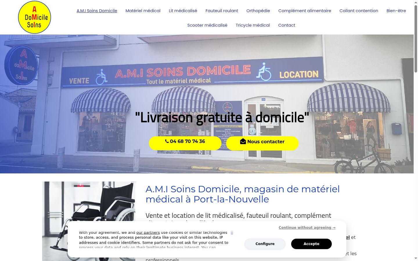 Screenshot van de toestemmingsbanner zoals getoond vóór enige interactie